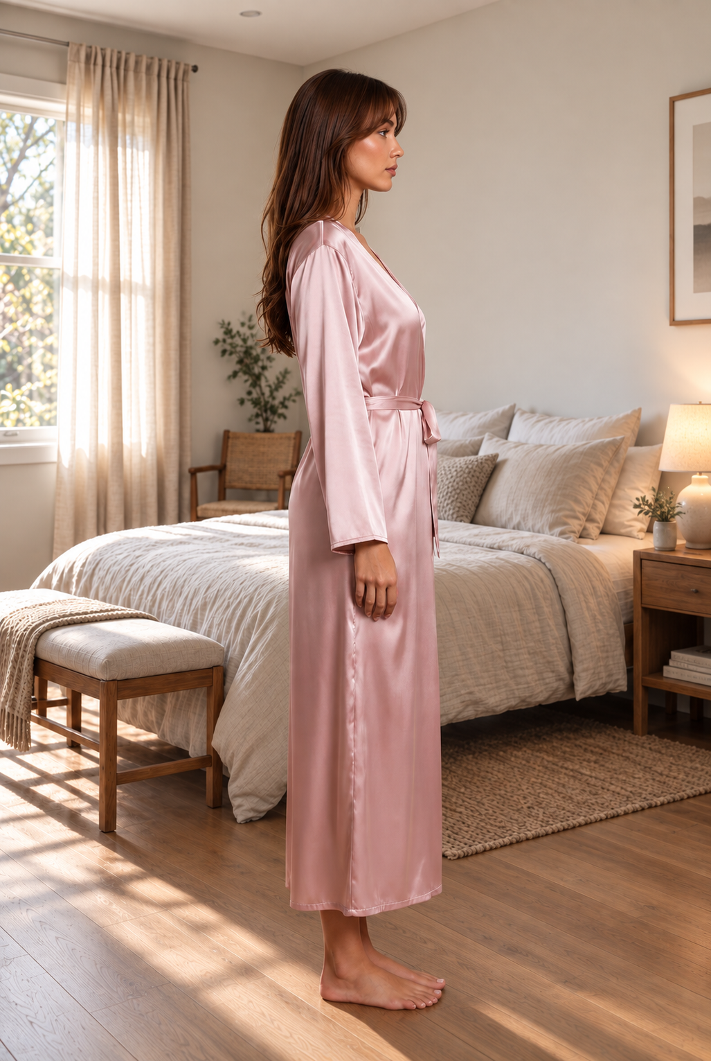 Pink Self Tie Sleep Robe product image 3