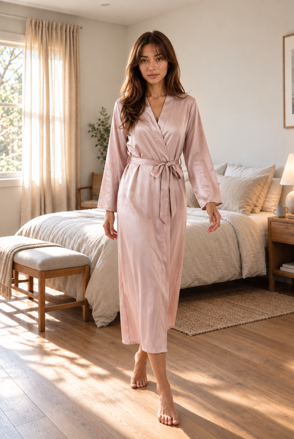 Pink Self Tie Sleep Robe product image 5